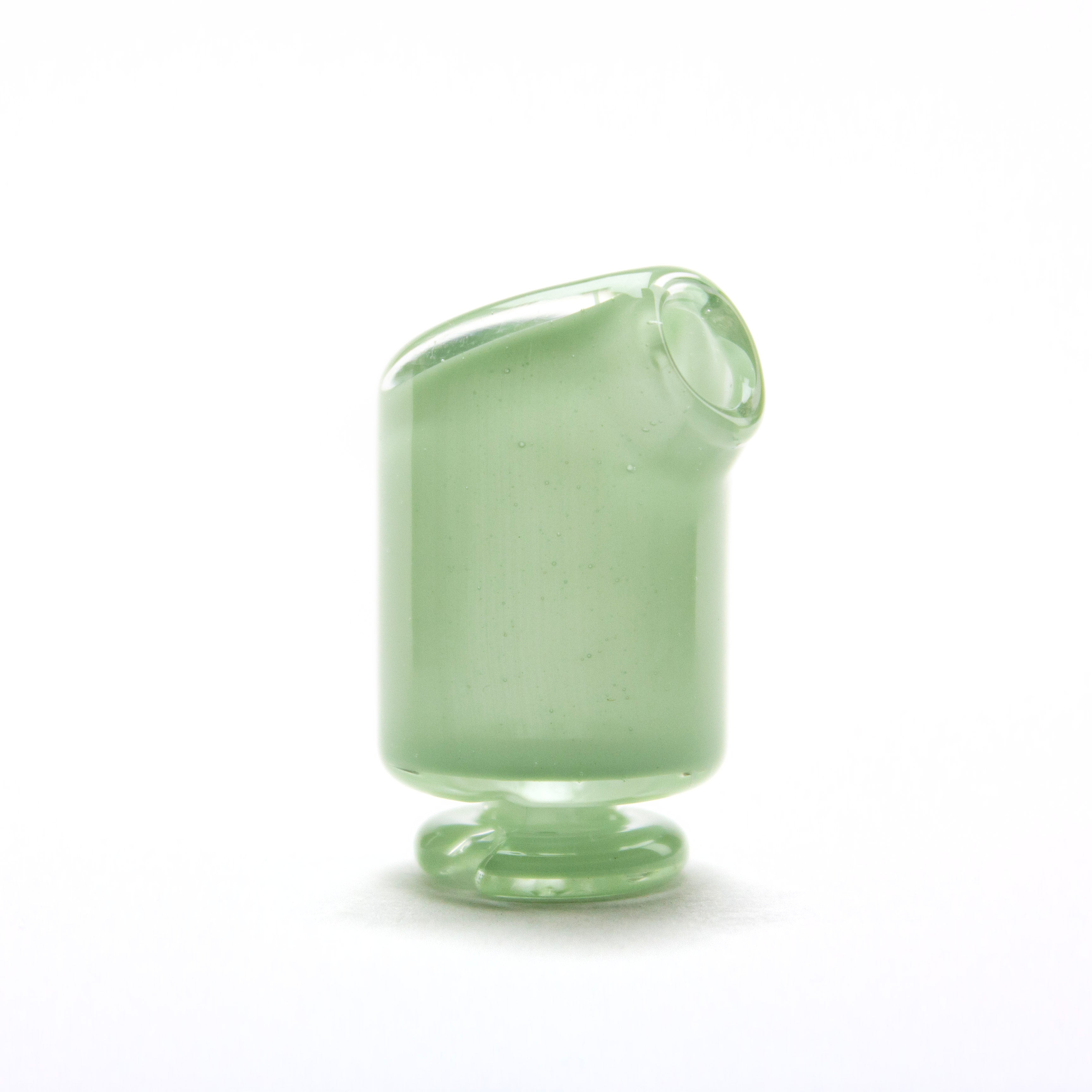 Kizmit Glass Ghosted Mints Pivot Spinner Tip & Pearls #KZM60 - Planet Caravan